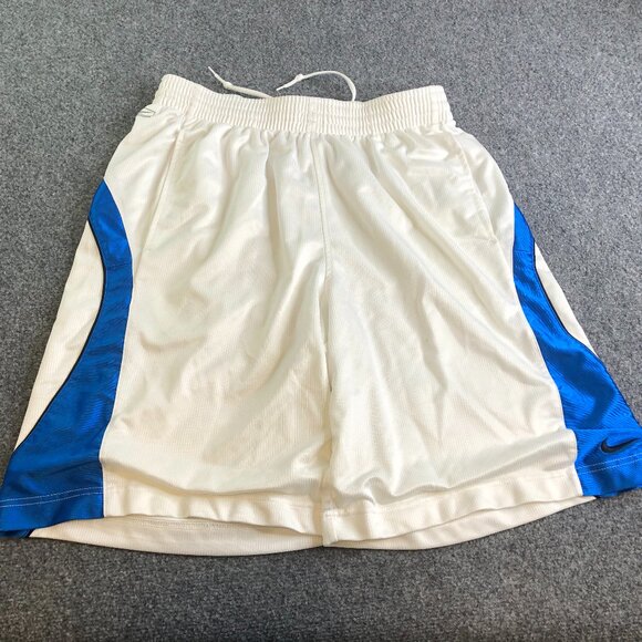 Nike Basketball Shorts Mens Large Blue Dazzle Shiny Athletic Baggy Y2K New Money - Picture 1 of 11